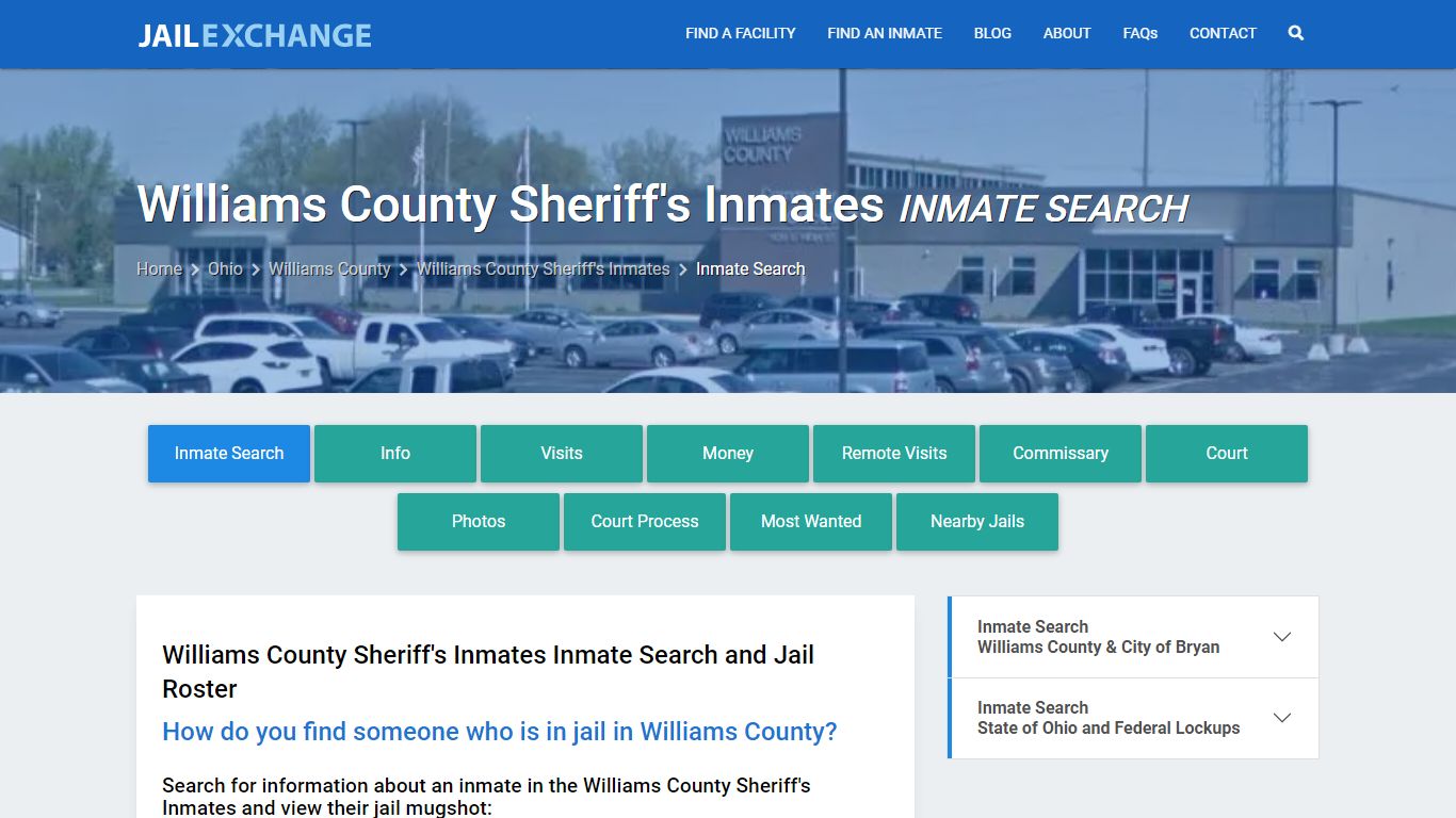 Williams County Sheriff's Inmates Inmate Search - Jail Exchange